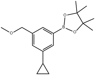 2-(3-cyclopropyl-5-(methoxymethyl)phenyl)-4,4,5,5-tetramethyl-1,3,2-dioxaborolane 化学構造式