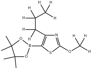 [2-Methoxy-4-(n-propyl)-d10]-thiazole-5-boronic acid pinacol ester 化学構造式