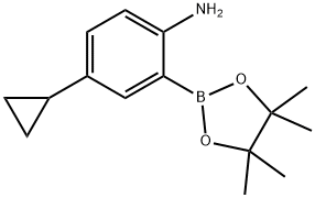 4-cyclopropyl-2-(4,4,5,5-tetramethyl-1,3,2-dioxaborolan-2-yl)aniline Structure