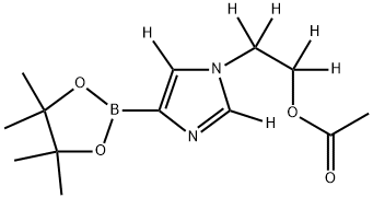 [1-(2-Acetoxy)ethylimidazole-d6]-4-boronic acid pinacol ester,2223041-53-8,结构式