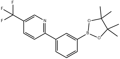 3-(5-Trifluoromethylpyridin-2-yl)phenylboronic acid pinacol ester 结构式