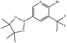 6-Bromo-5-trifluoromethylpyridine-3-boronic acid pinacol ester 化学構造式