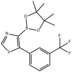 5-(3-Trifluoromethylphenyl)thiazole-4-boronic acid pinacol ester,2223041-95-8,结构式