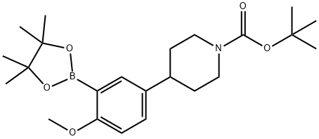 5-(N-Boc-Piperidin-4-yl)-2-methoxyphenylboronic acid pinacol ester Structure