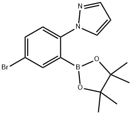 5-Bromo-2-(1H-pyrazol-1-yl)phenylboronic acid pinacol ester Struktur