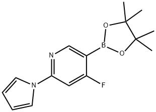 4-Fluoro-2-(1H-pyrrol-1-yl)pyridine-5-boronic acid pinacol ester Struktur