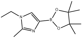 1-ethyl-2-methyl-4-(4,4,5,5-tetramethyl-1,3,2-dioxaborolan-2-yl)-1H-imidazole 化学構造式