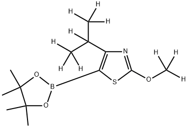 [2-Methoxy-4-(iso-propyl)-d10]-thiazole-5-boronic acid pinacol ester,2223044-28-6,结构式