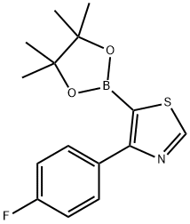 4-(4-Fluorophenyl)thiazole-5-boronic acid pinacol ester Struktur