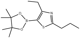 4-Ethyl-2-(n-propyl)thiazole-5-boronic acid pinacol ester 结构式