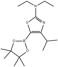 4-(iso-Propyl)-2-(diethylamino)thiazole-5-boronic acid pinacol ester Struktur