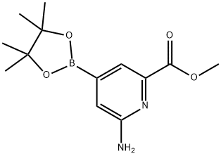 2-AMINO-6-(METHOXYCARBONYL)PYRIDINE-4-BORONIC ACID PINACOL ESTER Struktur