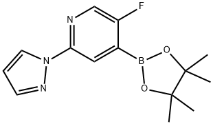 5-Fluoro-2-(1H-pyrazol-1-yl)pyridine-4-boronic acid pinacol ester Structure