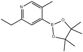 2-乙基-5-甲基-4-(4,4,5,5-四甲基-1,3,2-二氧硼杂环戊烷-2-基)吡啶 结构式