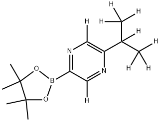 [5-(iso-Propyl)pyrazine-d9]-2-boronic acid pinacol ester,2223046-38-4,结构式