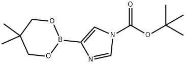 N-Boc-Imidazole-4-boronic acid neopentylglycol ester 化学構造式