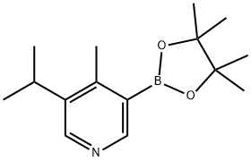 4-Methyl-5-(iso-propyl)pyridine-3-boronic acid pinacol ester 化学構造式