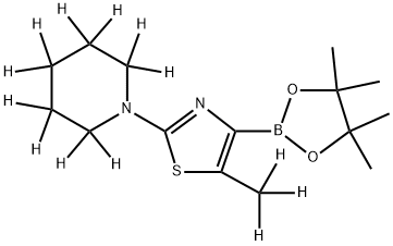 (5-Methyl-2-piperidino-d13)-thiazole-4-boronic acid pinacol ester,2223046-94-2,结构式