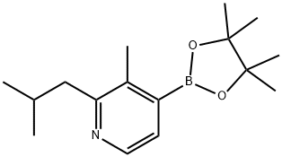 3-Methyl-2-(iso-butyl)pyridine-4-boronic acid pinacol ester Structure