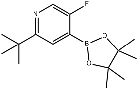 2-(tert-butyl)-5-fluoro-4-(4,4,5,5-tetramethyl-1,3,2-dioxaborolan-2-yl)pyridine Struktur