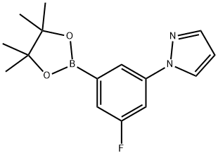 1-(3-fluoro-5-(4,4,5,5-tetramethyl-1,3,2-dioxaborolan-2-yl)phenyl)-1H-pyrazole,2223047-88-7,结构式