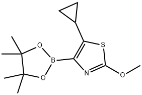 5-Cyclopropyl-2-methoxythiazole-4-boronic acid pinacol ester Struktur