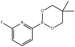 6-Fluoropyridine-2-boronic acid neopentylglycol ester,2223048-08-4,结构式