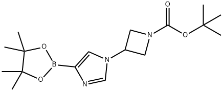tert-butyl 3-(4-(4,4,5,5-tetramethyl-1,3,2-dioxaborolan-2-yl)-1H-imidazol-1-yl)azetidine-1-carboxylate Structure