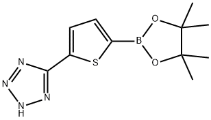 5-(1H-Tetrazolyl)thiophene-2-boronic acid pinacol ester,2223049-61-2,结构式