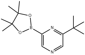 2-(tert-butyl)-6-(4,4,5,5-tetramethyl-1,3,2-dioxaborolan-2-yl)pyrazine 化学構造式