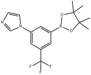 1-(3-(4,4,5,5-tetramethyl-1,3,2-dioxaborolan-2-yl)-5-(trifluoromethyl)phenyl)-1H-imidazole Structure