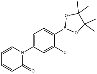 2-Chloro-4-(1H-pyridin-2-one)phenylboronic acid pinacol ester 化学構造式