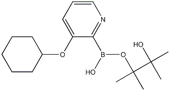 3-(Cyclohexyloxy)pyridine-2-boronic acid pinacol ester Structure