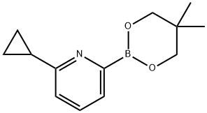 6-Cyclopropylpyridine-2-boronic acid neopentylglycol ester Struktur