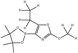 (2-Methoxy-5-ethyl-d8)-thiazole-4-boronic acid pinacol ester Struktur