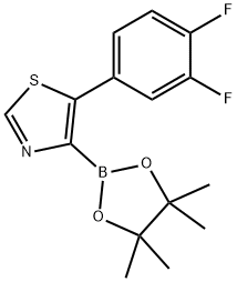 5-(3,4-Difluorophenyl)thiazole-4-boronic acid pinacol ester Struktur