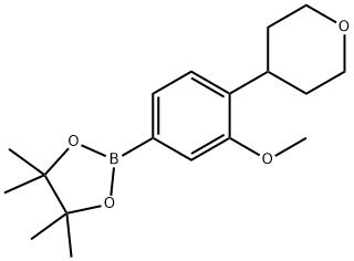 2223053-45-8 2-(3-methoxy-4-(tetrahydro-2H-pyran-4-yl)phenyl)-4,4,5,5-tetramethyl-1,3,2-dioxaborolane