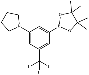 1-(3-(4,4,5,5-tetramethyl-1,3,2-dioxaborolan-2-yl)-5-(trifluoromethyl)phenyl)pyrrolidine,2223053-61-8,结构式