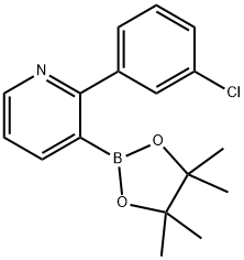 2-(3-Chlorophenyl)pyridine-3-boronic acid pinacol ester 结构式