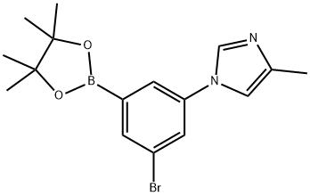 3-Bromo-5-(4-methylimidazol-1-yl)phenylboronic acid pinacol ester 结构式