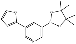 5-(2-Furyl)pyridine-3-boronic acid pinacol ester 结构式