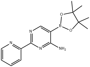 4-Amino-2-(pyridin-2-yl)pyrimidine-5-boronic acid pinacol ester,2223054-09-7,结构式