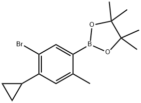 3-Bromo-4-cyclopropyl-6-methylphenylboronic acid pinacol ester Struktur