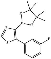 5-(3-Fluorophenyl)thiazole-4-boronic acid pinacol ester,2223054-37-1,结构式
