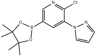 6-Chloro-5-(1H-pyrazol-1-yl)pyridine-3-boronic acid pinacol ester Structure