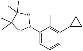 2-(3-cyclopropyl-2-methylphenyl)-4,4,5,5-tetramethyl-1,3,2-dioxaborolane,2223054-72-4,结构式