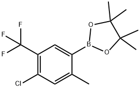 4-Chloro-5-trifluoromethyl-2-methylphenylboronic acid pinacol ester Structure