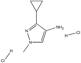 3-cyclopropyl-1-methyl-1H-pyrazol-4-amine dihydrochloride Struktur