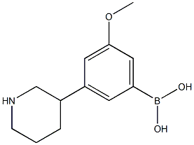 3-(Piperidin-3-yl)-5-methoxyphenylboronic acid Struktur