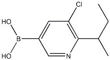 5-Chloro-6-(sec-butyl)pyridine-3-boronic acid 结构式